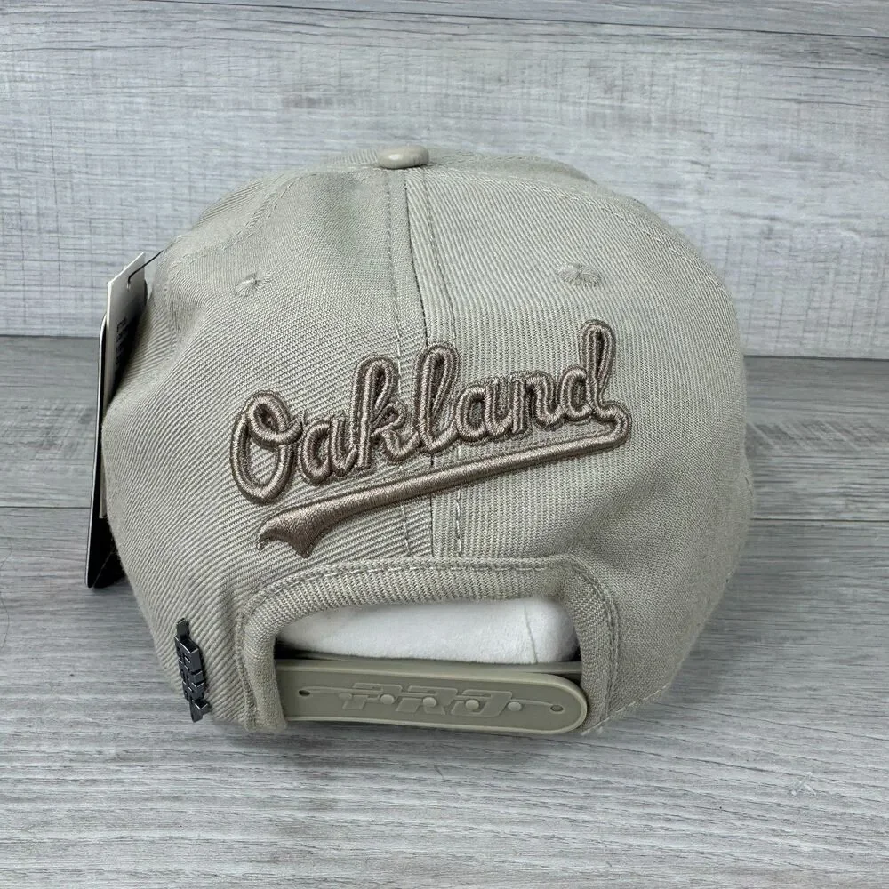 Pro Standard Oakland Athletics Baseball Cap Mens One Size Taupe Snapback Hat